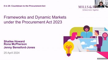 5 in 25 – Procurement Act: Frameworks and Dynamic Markets