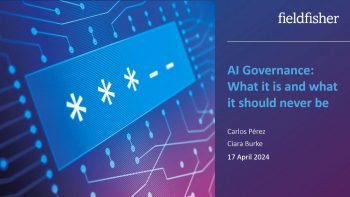 AI Governance: What it is and what it should never be