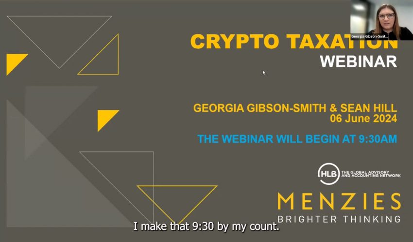 Crypto Taxation Webinar