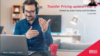 Professional Services Tax Webinar – Transfer pricing update/Pillar 2