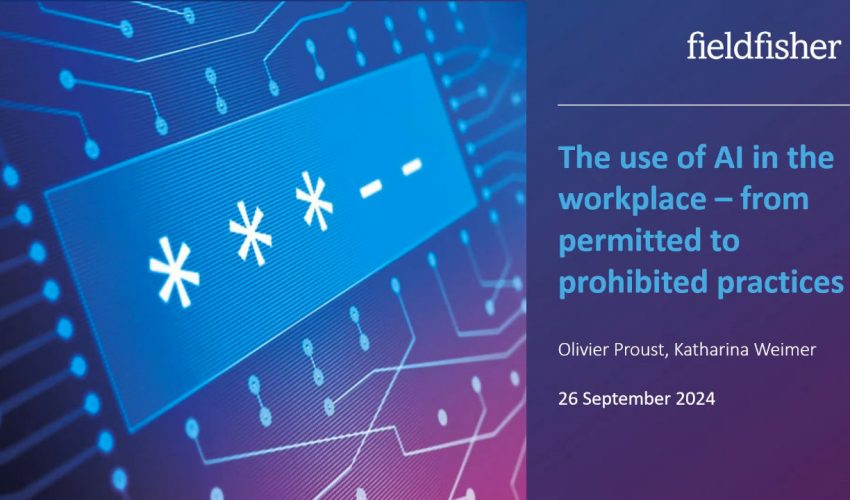 The use of AI in the workplace – from permitted to prohibited practices