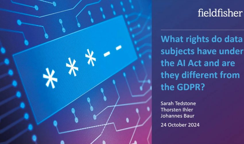 What rights do data subjects have under the AI Act and are they different from the GDPR?