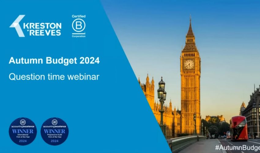 Autumn Budget 2024 question time webinar