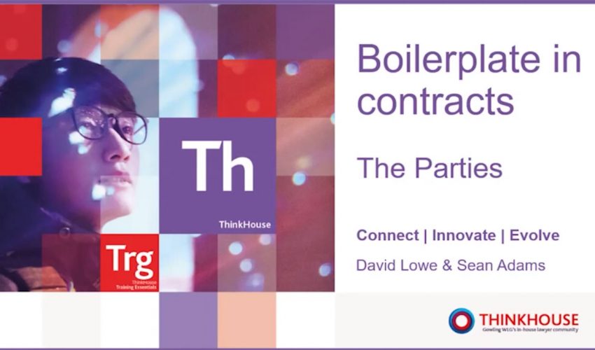 Boilerplate in contracts – The Parties